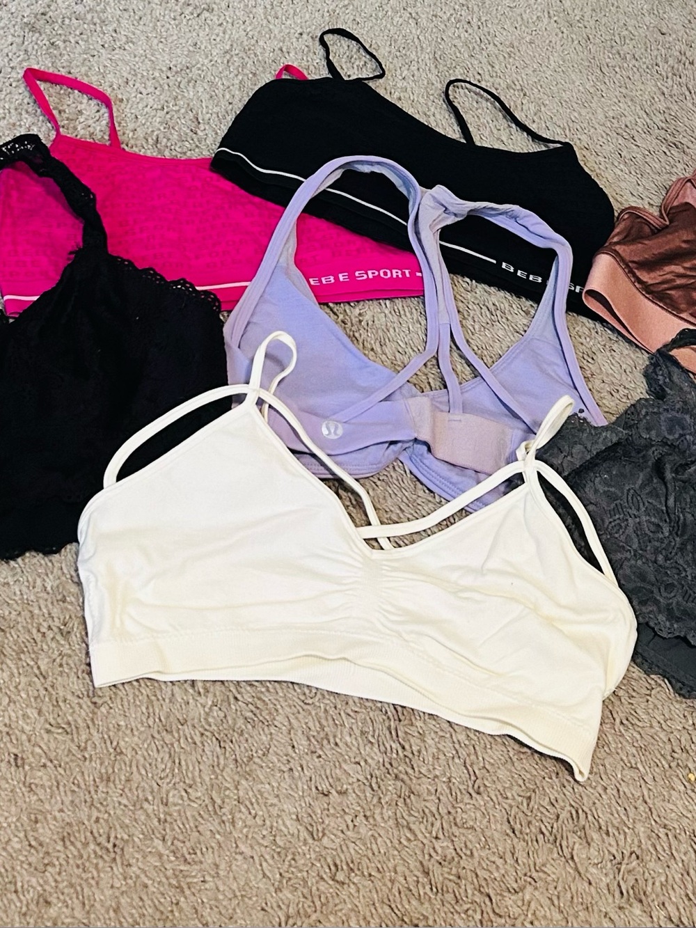 Sports Bras And Bralettes Bundle - Bebe, Lululemon, Koral, Felina. Size Small